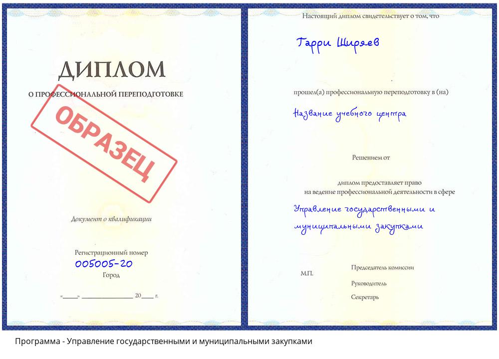 Управление государственными и муниципальными закупками Ростов